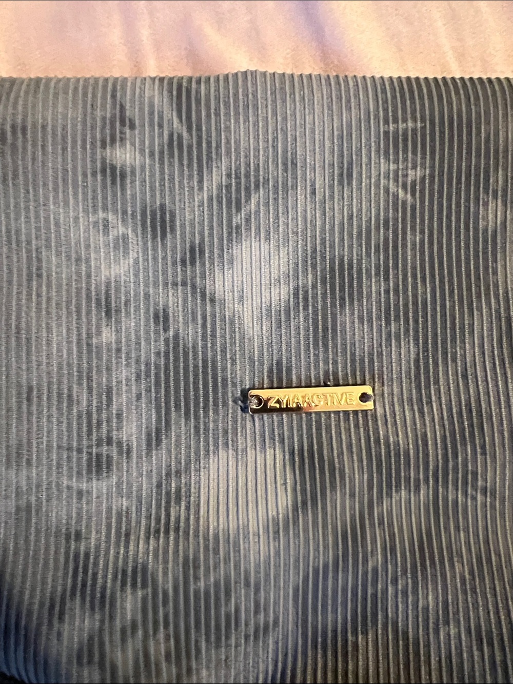 ZYIA Active Light Blue Ribbed Top - Picture 5 of 5